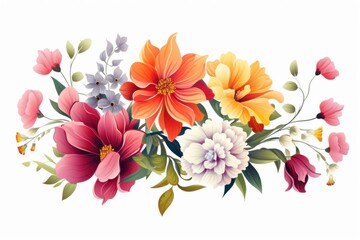 Fototapeta premium Flower pattern plant art.