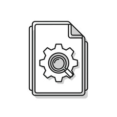 Document search optimization gear icon