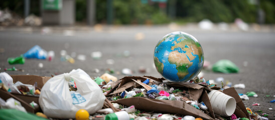 Environmental problem, environmental pollution, planet Earth, eco-recycling, eco-consciousness