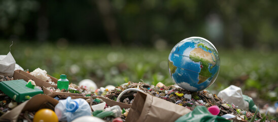 Environmental problem, environmental pollution, planet Earth, eco-recycling, eco-consciousness