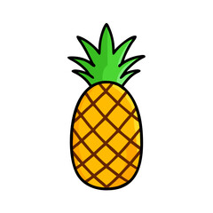 Obraz premium Pineapple icon isolated 
