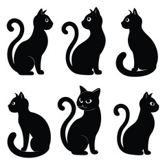 Six Black C Image Prompts Vector Graphic Design