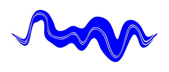 Abstract blue wavy liquid design for posters, banners, and creative projects, sound wave