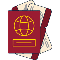 Pasport Flat Illustration