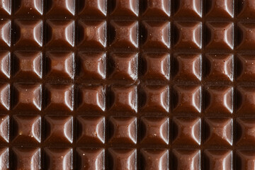 Closeup of chocolate wafers. Background and texture.