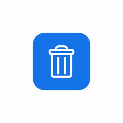 waste bin icon sign vector