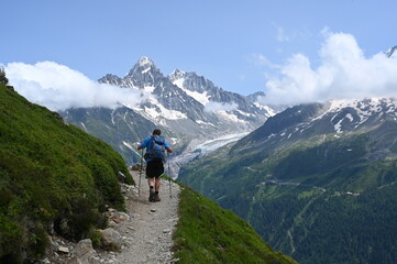 Wanderer bei La Flegere