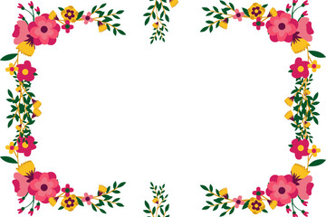 frame with flowers