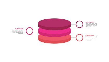 Stacked 3D layers Infographics Including 3 Layers