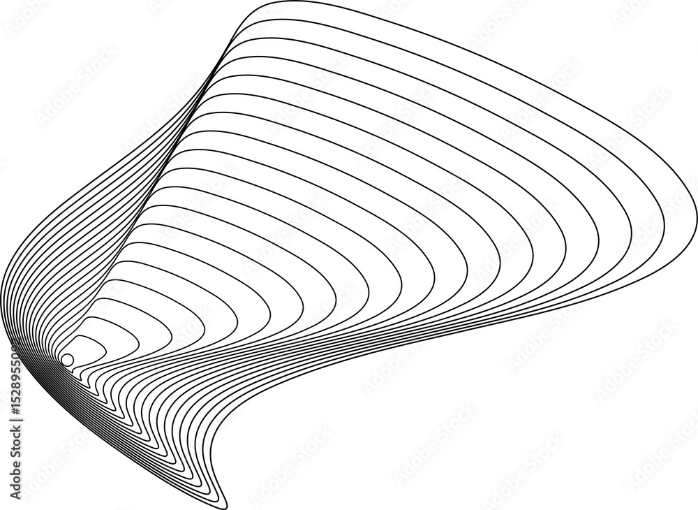 Poster circle lines with blend fluid forms. technology element