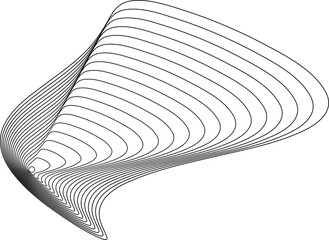 Circle lines with blend fluid forms. Technology element