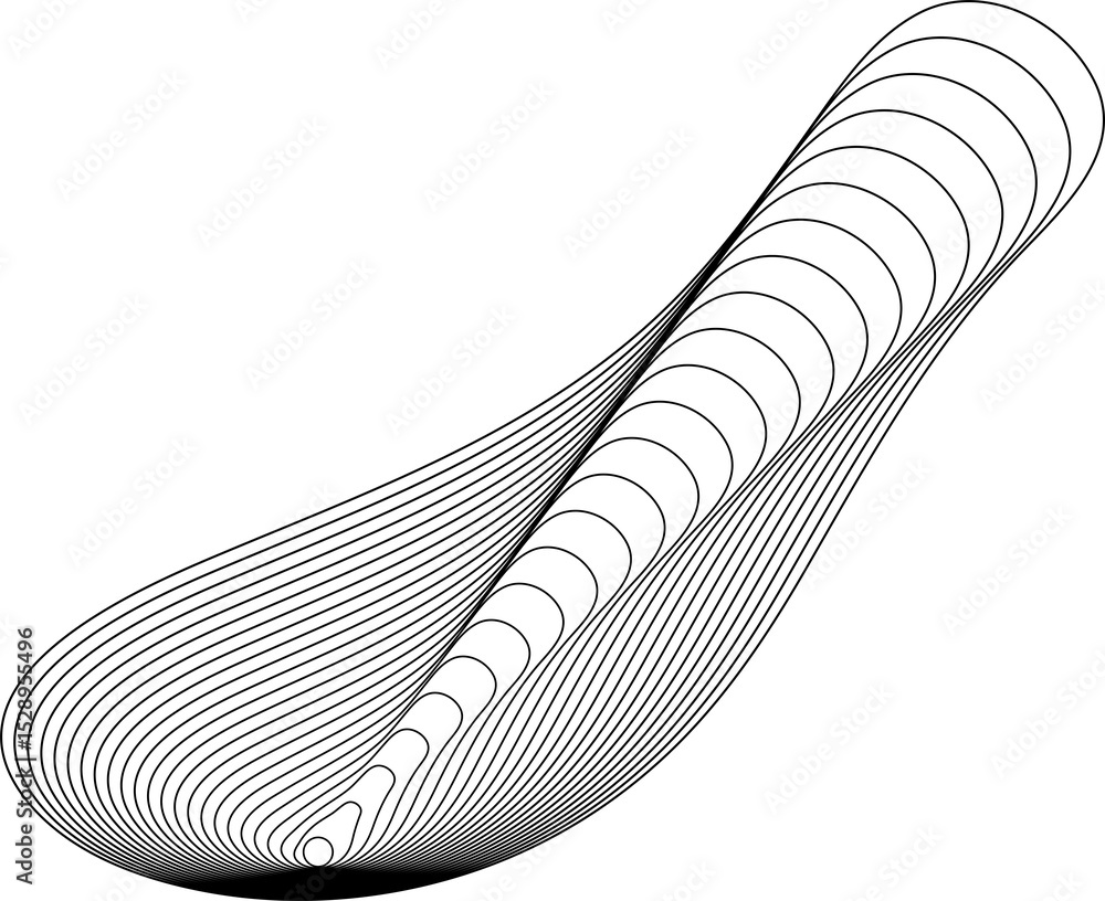 Poster circle lines with blend fluid forms. technology element