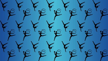 Vector decorative gymnastics pattern 