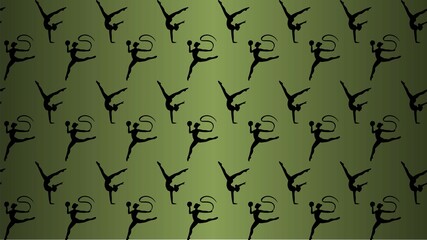 Vector decorative gymnastics pattern 