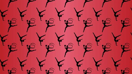 Vector decorative gymnastics pattern 