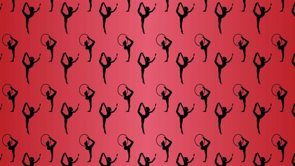 Vector decorative gymnastics pattern 