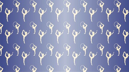 Vector decorative gymnastics pattern 