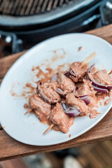 barbecue season eat summer happy with friends