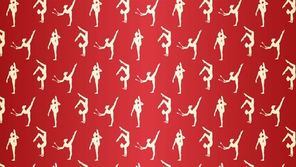 Vector decorative gymnastics pattern 