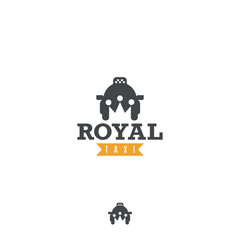 ROYAL TAXI PASSENGER LOGO VECTOR