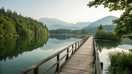 Fototapeta premium lake and mountains