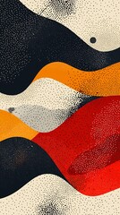 Obraz premium Spanish graphic designer doing composing dynamic abstract visuals