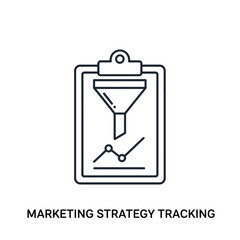 Obraz premium Marketing strategy tracking icon clipboard report