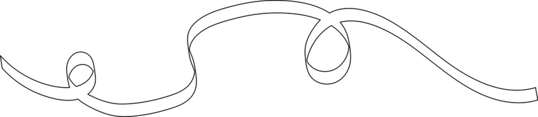 Ribbons thin line decorative , new year, holiday, festival