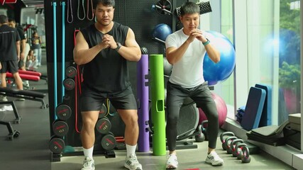 Intense Squat Workout in Modern Gym Setting