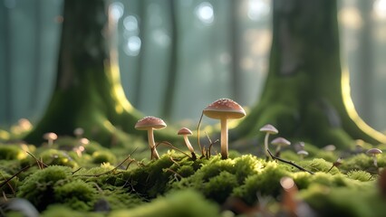 Mossy Forest Floor with Soft Light