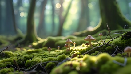 Mossy Forest Floor with Soft Light