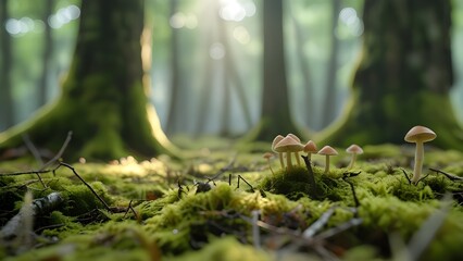 Mossy Forest Floor with Soft Light