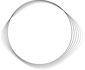 Circle liquid with blend line halftone use for badges, tag, label, logo