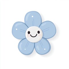 Blue flower design style cute.