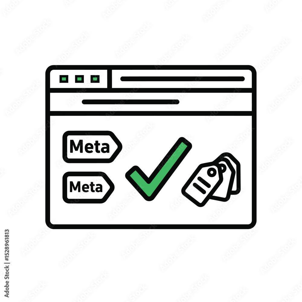 Poster website metadata optimization check mark icon