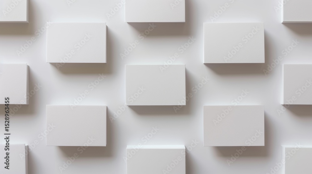 Poster an array of pristine white canvases evenly spaced on a clean wall evokes minimalistic artistry and t