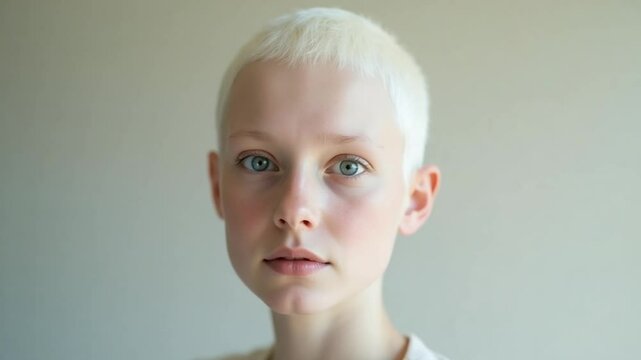 Young Albino Woman Smiling &ndash; Hope and Awareness for Albinism Day