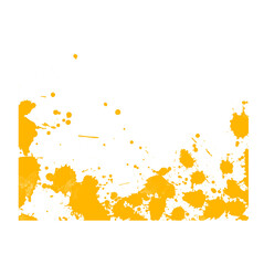 Fototapeta premium Golden yellow splatter texture design with blot marks