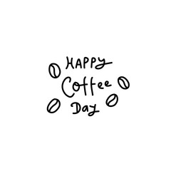 lettering phrase about coffee