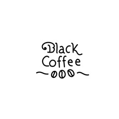 lettering phrase about coffee