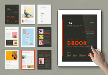 Colorful Minimal Ebook and Magazine Template Design with Editorial Layout