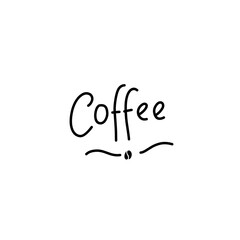 lettering phrase about coffee
