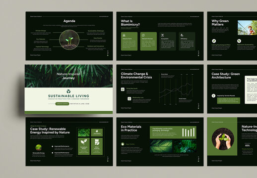 Nature Inspired Green Tone Presentation