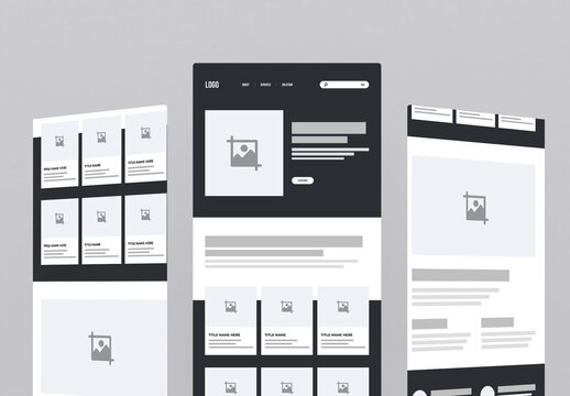 Professional Business Wireframe Design Template Layout