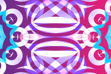 seamless mosaic Beautiful glow colour gradient flower line art pattern wallpaper ornament for commercial ads	