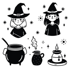 Four Black Image Prompts Vector Graphic Design