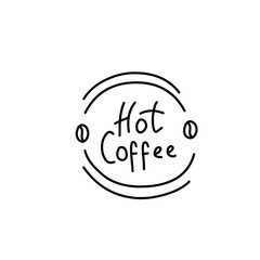 lettering phrase about coffee