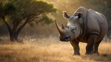 Rhinoceros in Morning Light