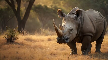 Rhinoceros in Morning Light