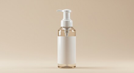 Gray men's short-sleeved t-shirt mockup, front and back views, on a light beige background.